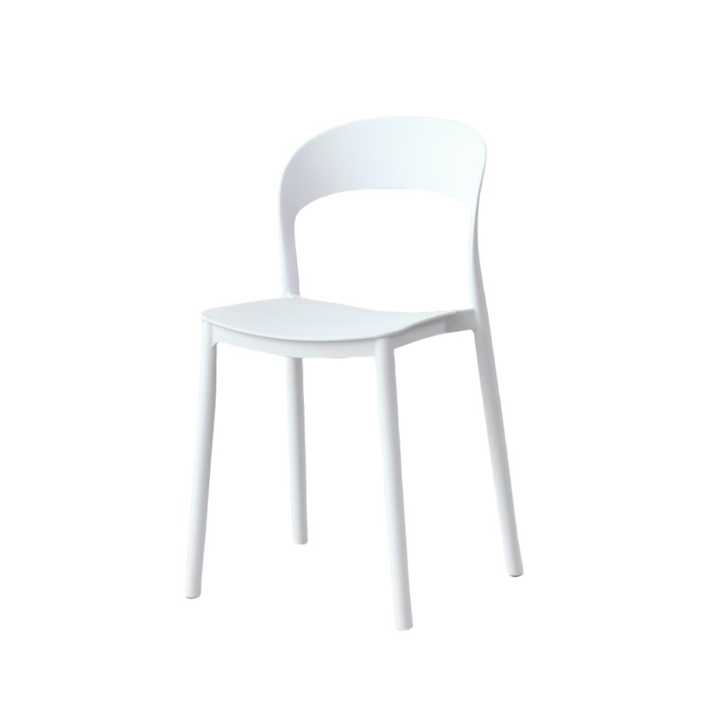TuHome Patrick Modern Dining Chair, Sleek Upholstered Accent - White